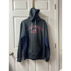 Auburn Colligiate Men’s Hoodie large grey blue pullover pilling read
